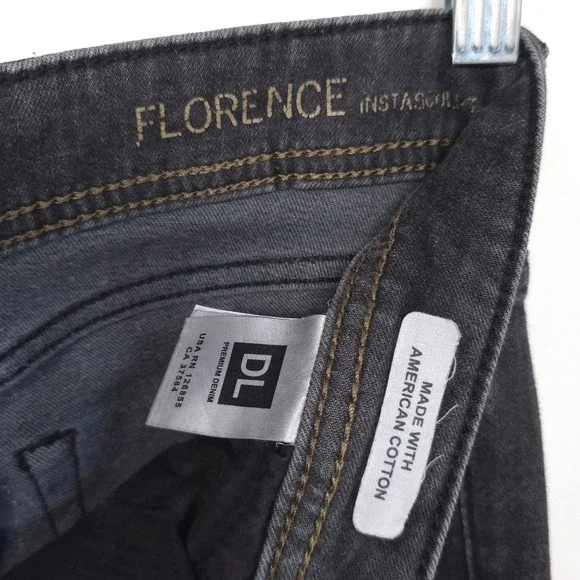 DL1961 FLORENCE Insta Sculpt Dahlia Premium Skinny Jeans Gray American Cotton 28